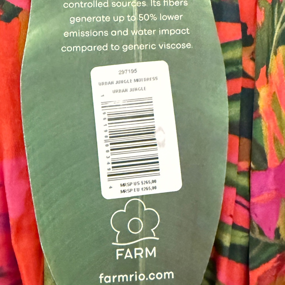 FARM Rio Urban Jungle midi dress. M, NWT - Picture 4 of 4
